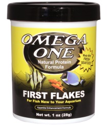 OmegaOne First Flakes, 1 oz./ Хлопья Фёрст Флэйкс, 28 гр. ― Неомарин - профессиональная аквариумистика