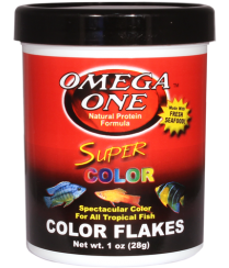 OmegaOne Super Color Flakes 1oz / Хлопья для усиления окраски, 28 гр. ― Неомарин - профессиональная аквариумистика