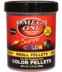 OmegaOne Super Color Pellets 3,5oz/ Гранулы плавающие Суперцвет, 99 гр. ― Неомарин - профессиональная аквариумистика