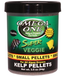 OmegaOne Super Kelp Pellets - Floating, 3.5 oz./ Супер плавающие гранулы с ламинарией, 94 гр. ― Неомарин - профессиональная аквариумистика