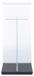 Woodbase Board for Cube Cabinet W30xD30 (Gun Metallic Silver)/Деревянная панель для стеклянной тумбы 30х30